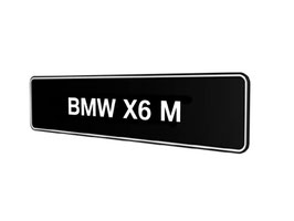 BMW X6 M Kennzeichen-Typenschild