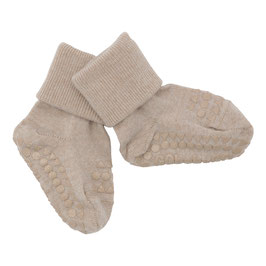 GOBABYGO Chaussettes antidérapantes pour bébé en laine, beige sable