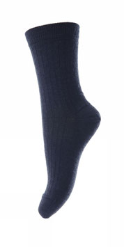 37/39 - MP DENMARK Chaussettes fines en laine Mérinos, marine foncé 66