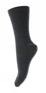 37/39 - MP DENMARK Chaussettes fines en laine Mérinos, gris foncé 497
