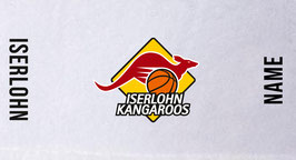 KANGAROOS Gametowel mit Logo und Wunschname