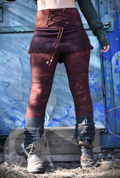 SKIRTED LACE UP LEGGINGS MTO  *MAHOGANY BERRY*