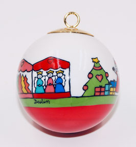 Boule de Noël " Le Marché de Noël "