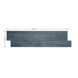 ECO Black Split Faced Slate Mini Z Tile 600x150x8-13
