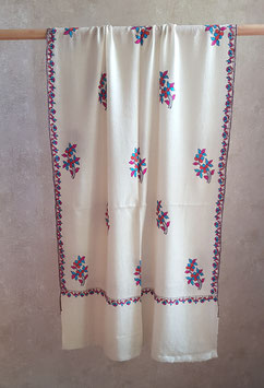 Women's Natural White Pashmina scarf ''PALDAR'' 70X200 cm KT-PASHPALPP68