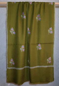 Women's embroidered Olive Pashmina scarf ''PALDAR'' 70X200 cm KT-PASHPALPP77