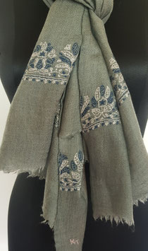 Super fine wool scarf ''PALDAR '' embroidered 70x200cm KT-MP5993