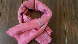 Cashmere shawl fine embroidery "JALDAR" Pink