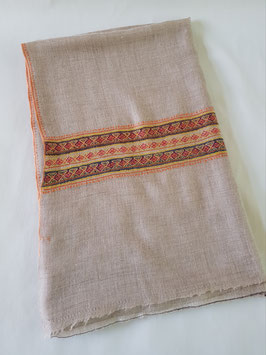 Natural grey un-dyed pure Pashmina shawl ''HASHIPALDAR'' classical Shawl  100X200 CM cm  KT-HASHIPAL785