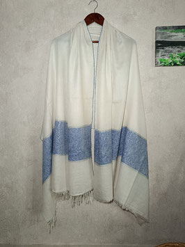 KT Natural Off-White Pashmina Shawl  ''PALDAR ''  KT-PAL1020