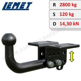 Starre Anhängerkupplung mit Bolzenkugelkopf (Schwanenhalskugel) für VW Amarok Bj. 2010 - 2023