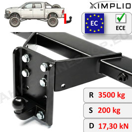 Universelle Kugelverstellplatte für Anhängerkupplung mit ABE und TÜV Freigabe - H-REG-4983 5904917300060