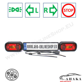 Lichtleiste TL7PMD36 von AHAKA mit einem 7-poligen Stecker für Heckträger und Anhänger