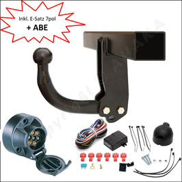 Komplettsatz - Anhängerkupplung mit Elektrosatz 7 polig universal Fiat Punto Bj. 1993 - 1999