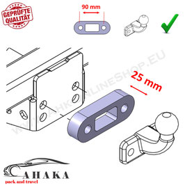 Universelle Verlängerung 25mm für Flanschkupplungen mit Lochbild 90 mm