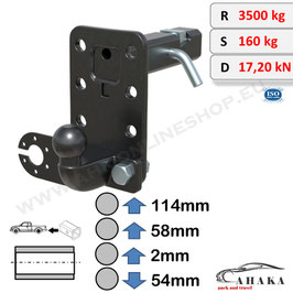 ADAP-HD4983 – 4 Lochreihen - 2 Zoll Einschub für US-Multimount-Höhen von 236 bis 532 mm
