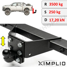 Höhenverstellbare Adapterplatte Anhängerbock für Anhängerkupplung 2 Loch Flanschkugel 90 mm