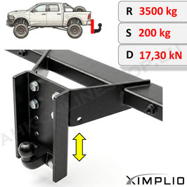 Universelle Adapterplatte zur Anpassung der Kugelhöhe für Anhängerbock mit Lochbild 90 mm oder 83x56mm für Anhängerkupplung