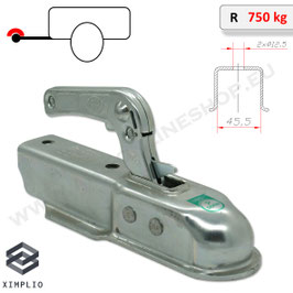 Kugelkupplungen für 750 kg für Vierkant-Deichsel 45 mm, 50 mm, 70 mm