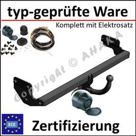 Hyundai i20 Bj. 01/2009-11/2014 Anhängerkupplung starr mit geschraubtem Kugelkopf - mit Elektrosatz 13 polig