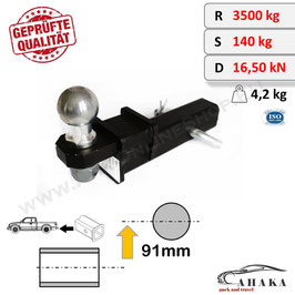 AHK US-ADAPTER 50x50mm Anhängevorrichtung auch für AL-KO Antischlingerkupplungen (auch für ALKO Stabilisierungseinheit geeignet)