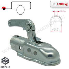 Kugelkupplungen für 1300 kg für Vierkant-Deichsel 40 mm und rundes Zugohr 45 mm, 50 mm