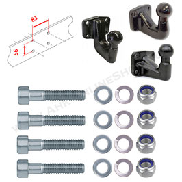 Schraubensatz für Kugelkupplungen 4 x M12