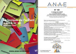 ANAE N° 181 - Le langage de l'enfant et ses multiples dimensions - Approches théoriques, implications cliniques et pédagogiques