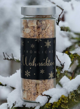 Bio-Dinkelmüsli mit weißer Schokolade- Fröhliche Weihnachten