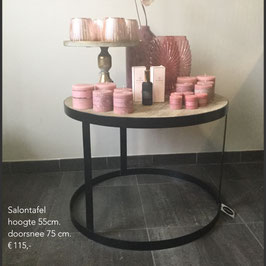 demo tafel rond 77 cm staal