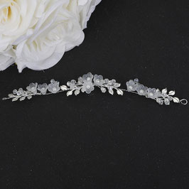Haarschmuck Blumen Perlen Art.9104-Silber