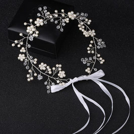 Haarband Perlen Silber Art.23220 Haarband Braut Haaarband Hochzeit Haarschmuck Braut Haarschmuck Hochzeit Brautschmuck Perlen