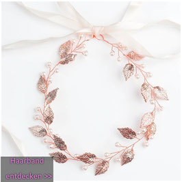 Haarband Rosegold Perlen Art.7827 Haarschmuck Braut Haarschmuck Hochzeit