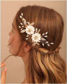 Haarklammer Blumen Strass Art. 8280 Haarschmuck Braut Haarschmuck Hochzeit
