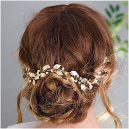 Haarband Gold Perlen Art.7851 Haarschmuck Braut Haarschmuck Hochzeit
