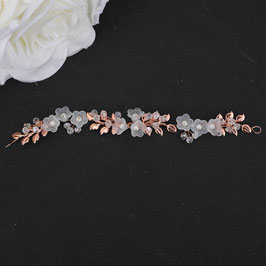 Haarschmuck Blumen Perlen Art.9104-Rosegold
