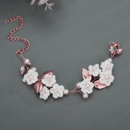 Braut Armband Blumen Perlen Strass Art. 4732-R Armband Hochzeit