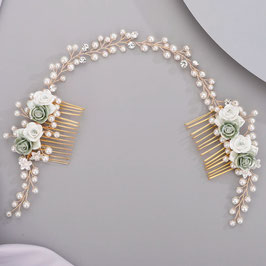 Haarschmuck Blumen Perlen Art.8373