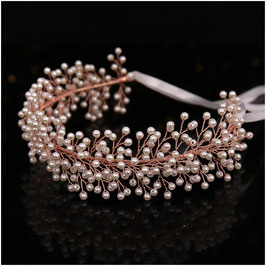 Haarband Perlen Art.77032-Rosegold Haarschmuck Braut Haarschmuck Hochzeit