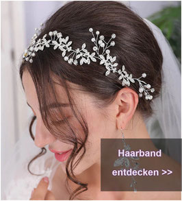 Haarband Strass Perlen Silber Art.7687 Haarschmuck Braut Haarschmuck Hochzeit