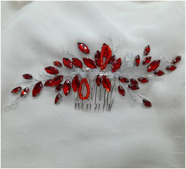 Haarkamm Rot Perlen Art. 7620 Haarschmuck Braut Haarschmuck Hochzeit
