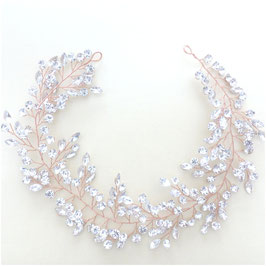 Haarband Strass Rosegold Art.7988 Haarschmuck Braut Haarschmuck Hochzeit