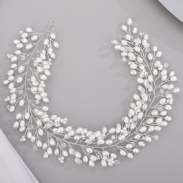 Haarband Perlen Art.9152-Silber