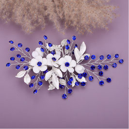 Haarklammer Blau Blumen Art.3617