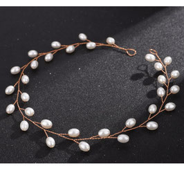 Haarband Perlen Art. N4883-Rosegold