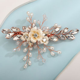 Haarklammer Strass Blumen Perlen Art.9732-R