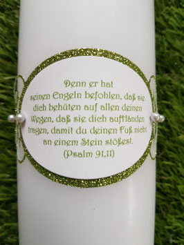 Spruch Ornament gedruckt nach Wahl / Apfelgrün