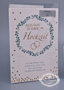 Hochzeitskarte mit Glanzgold