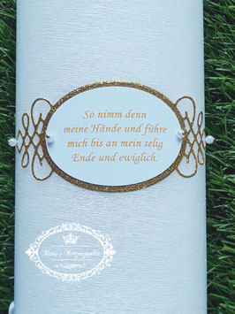 Spruch Ornament gedruckt nach Wahl / Gold