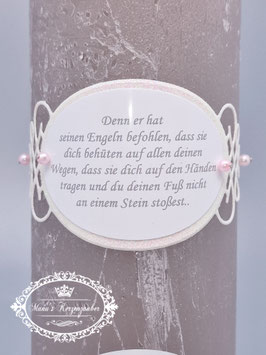 Spruch Ornament gedruckt nach Wahl / Creme-Leicht Rosa